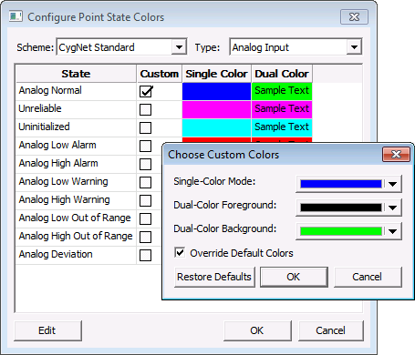 Configure Point State Colors